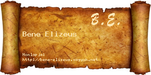Bene Elizeus névjegykártya